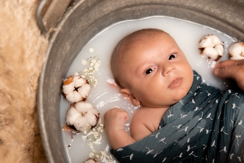 bain de lait fleuri